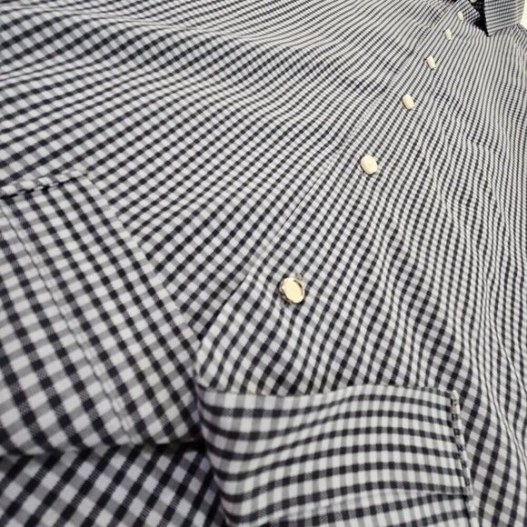 Ben Sherman Shirt Men's Large 16 32-33 Grey Check Long Sleeve Button Up EUC LN - Picture 3 of 15